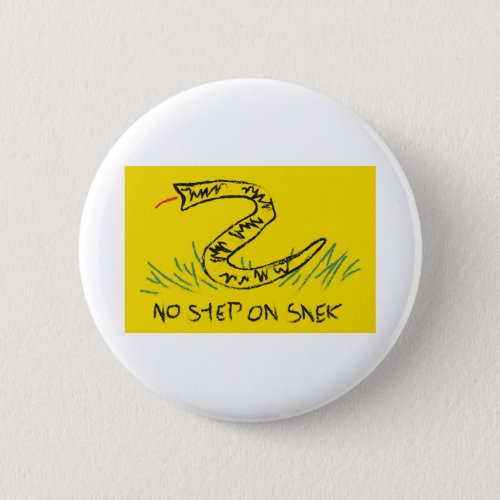 No Step on Snek Gadsden Flag Button