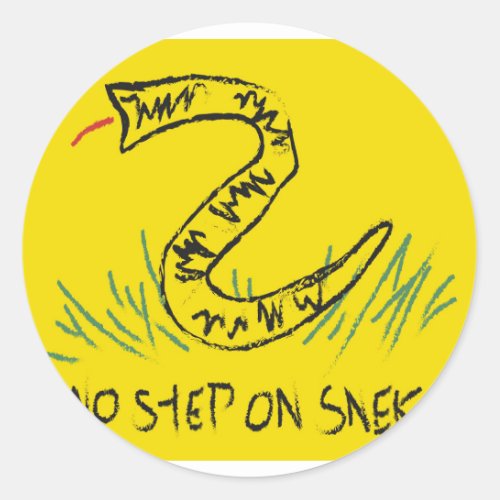 No Step On Snek Gadsden Flag Classic Round Sticker