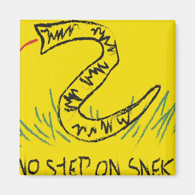No Step On Snek Gadsden Flag Magnet (Front)