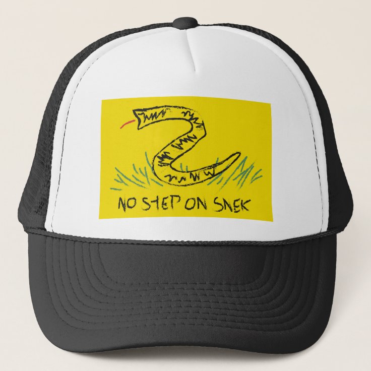 No Step on Snek Gadsden Flag Trucker Hat | Zazzle