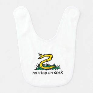 No step on snek memes Gadsden parody SnekRight Baby Bib