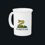 No step on snek memes Gadsden parody SnekRight Beverage Pitcher<br><div class="desc">Get your SNEK Gasden flag parody t-shirt, cup, stickers, car flag, flag, tapestry, murals, posters, bachelor and bachelorette party gifts, gifts for rallies, temporary tattoos, golf products, games, balls, office items, die-cut sticker, kiss-cut stickers, transparent stickers, bumper stickers, office gifts, tees, dresses, baby clothing, children apparels online now. Visit my...</div>