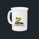 No step on snek memes Gadsden parody SnekRight Beverage Pitcher<br><div class="desc">Get your SNEK Gasden flag parody t-shirt, cup, stickers, car flag, flag, tapestry, murals, posters, bachelor and bachelorette party gifts, gifts for rallies, temporary tattoos, golf products, games, balls, office items, die-cut sticker, kiss-cut stickers, transparent stickers, bumper stickers, office gifts, tees, dresses, baby clothing, children apparels online now. Visit my...</div>