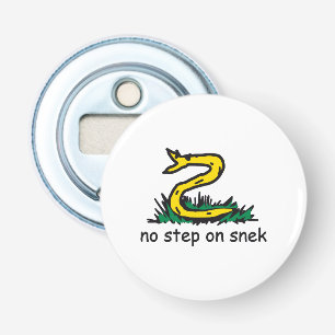 No step on snek memes Gadsden parody SnekRight Bottle Opener