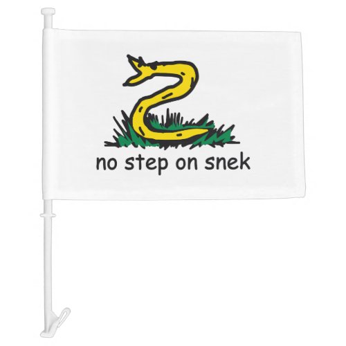 No step on snek memes Gadsden parody SnekRight Car Flag