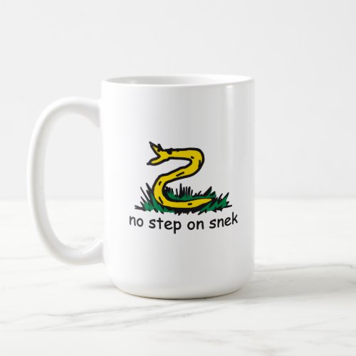 No step on snek memes Gadsden parody SnekRight Coffee Mug