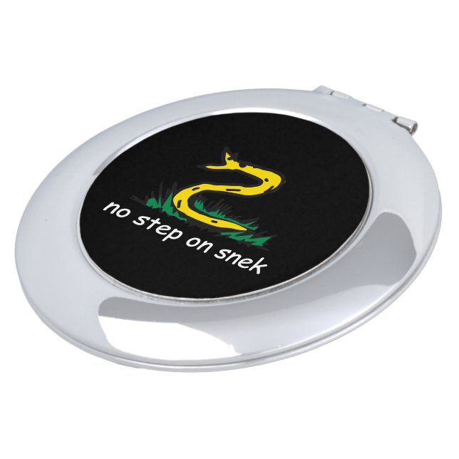 No step on snek memes Gadsden parody SnekRight Compact Mirror (Turned)