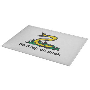 No step on snek memes Gadsden parody SnekRight Cutting Board