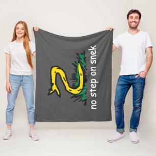 No step on snek memes Gadsden parody SnekRight Fleece Blanket