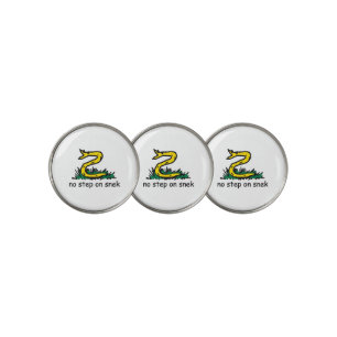 No step on snek memes Gadsden parody SnekRight Golf Ball Marker