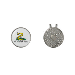 No step on snek memes Gadsden parody SnekRight Golf Hat Clip