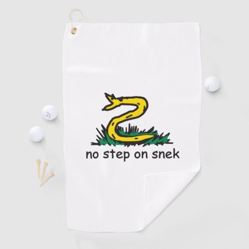 No step on snek memes Gadsden parody SnekRight Golf Towel