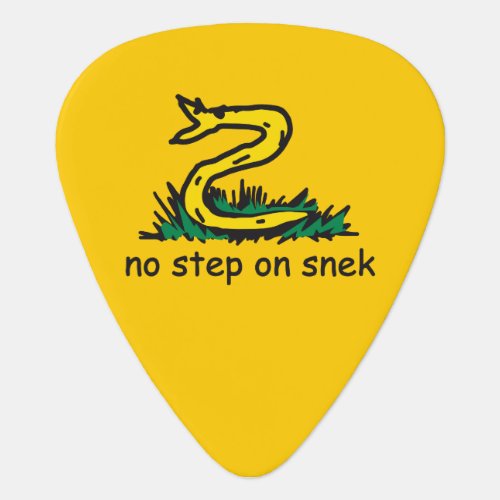 No step on snek memes Gadsden parody SnekRight Guitar Pick