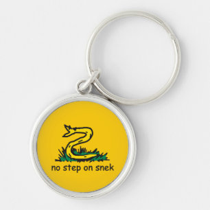No step on snek memes Gadsden parody SnekRight Keychain