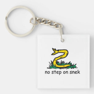 No step on snek memes Gadsden parody SnekRight Keychain