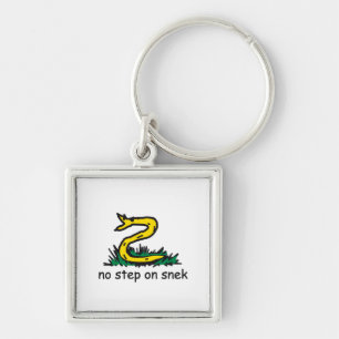 No step on snek memes Gadsden parody SnekRight Keychain