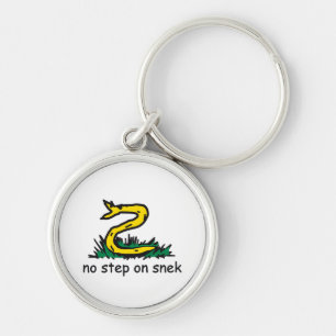 No step on snek memes Gadsden parody SnekRight Keychain