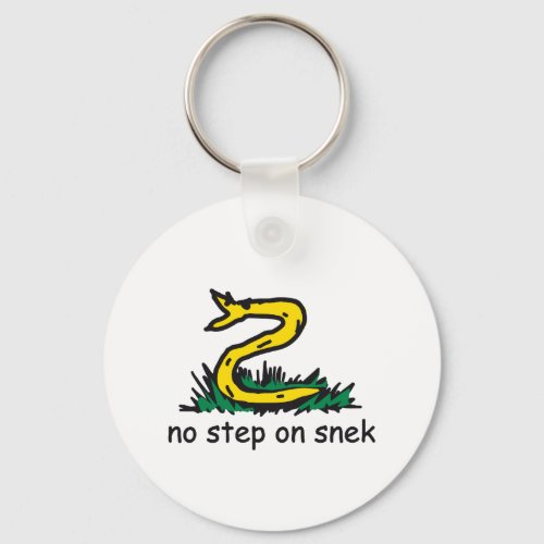 No step on snek memes Gadsden parody SnekRight Keychain