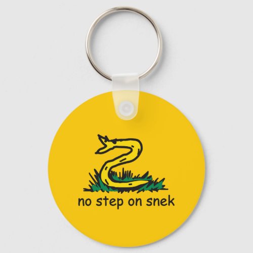No step on snek memes Gadsden parody SnekRight Keychain