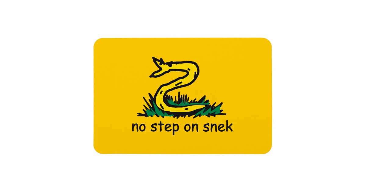 No Step on Snek Don't Tread on Me Custom and Funny Vinyl Sticker