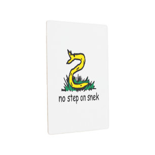 No step on snek memes Gadsden parody SnekRight Metal Print