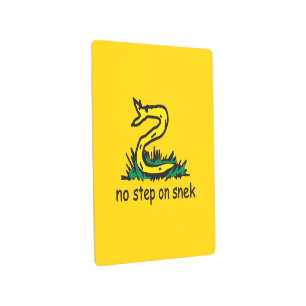 No step on snek memes Gadsden parody SnekRight Metal Print