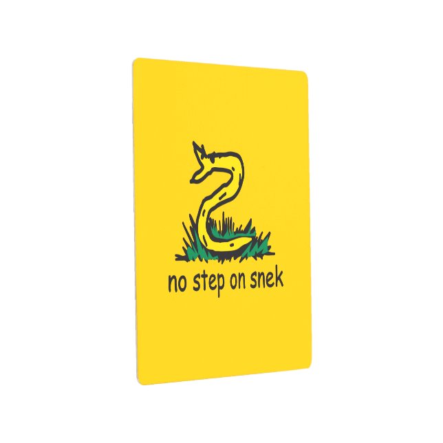 No step on snek memes Gadsden parody SnekRight Metal Print (3/4)