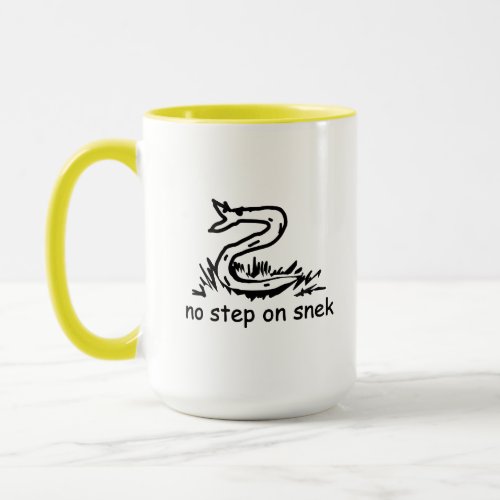 No step on snek memes Gadsden parody SnekRight Mug