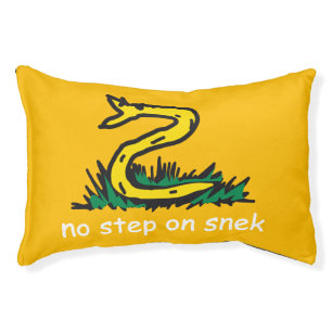 No step on snek memes Gadsden parody SnekRight Pet Bed