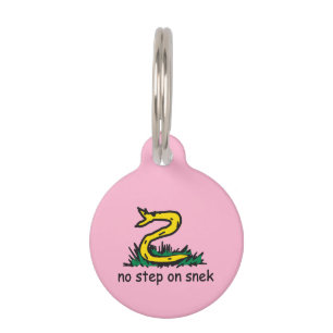 No step on snek memes Gadsden parody SnekRight Pet ID Tag