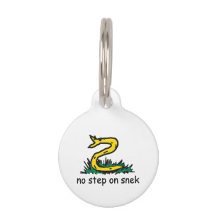 No step on snek memes Gadsden parody SnekRight Pet ID Tag