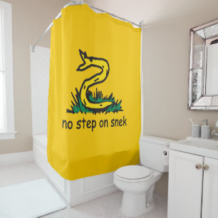 No step on snek memes Gadsden parody SnekRight Shower Curtain