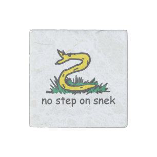 No step on snek memes Gadsden parody SnekRight Stone Magnet