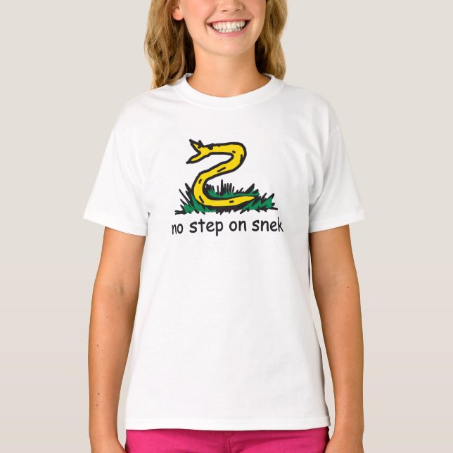 No step on snek memes Gadsden parody SnekRight T-Shirt (Front)