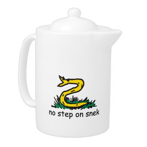 No step on snek memes Gadsden parody SnekRight Teapot