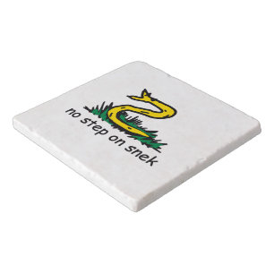 No step on snek memes Gadsden parody SnekRight Trivet