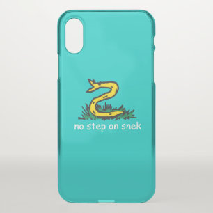 No step on snek memes Gadsden parody SnekRight iPhone X Case
