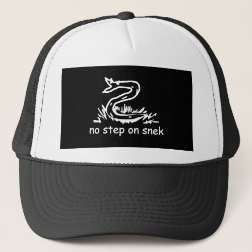 No step on snek memes Gadsden SnekRight black Trucker Hat