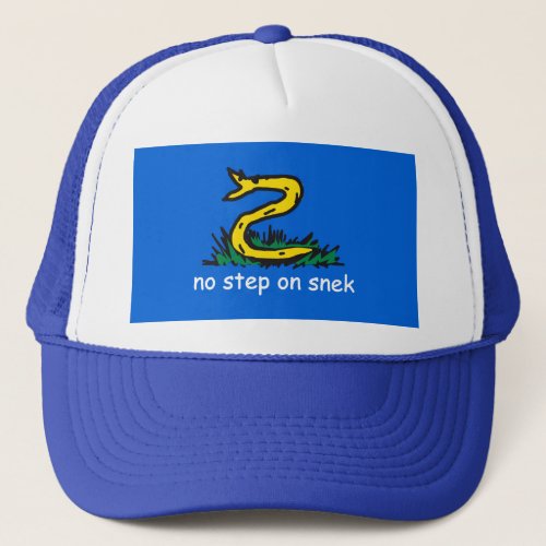No step on snek memes Gadsden SnekRight royal blue Trucker Hat