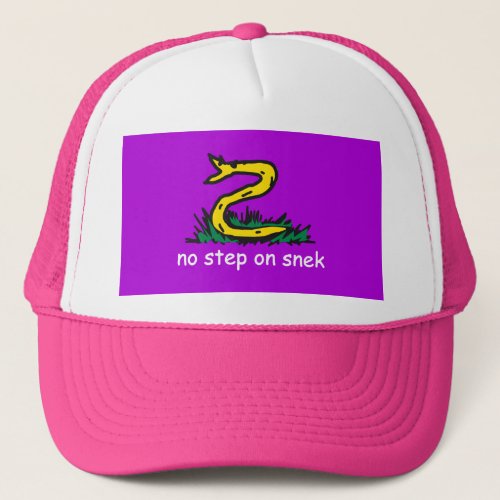No step on snek memes Gadsden SnekRight violet Trucker Hat