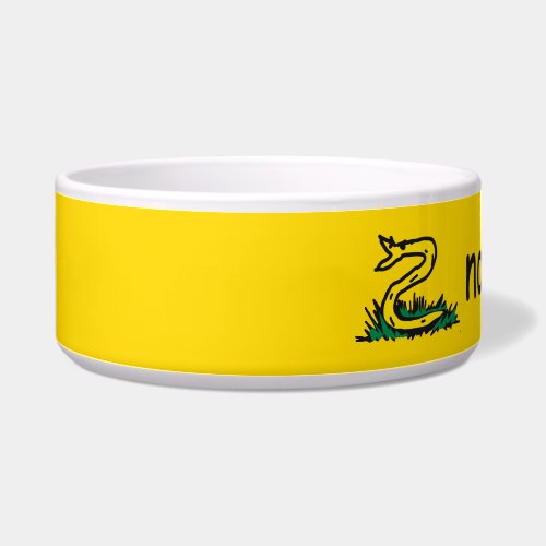 No step on snek memes Gadsden SnekRight yellow Bowl