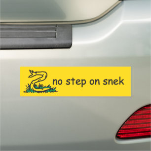 No step on snek memes Gadsden SnekRight yellow Car Magnet