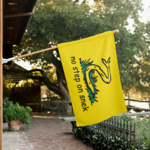 No step on snek memes Gadsden SnekRight yellow House Flag