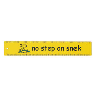 No step on snek memes Gadsden SnekRight yellow Ruler
