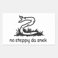 Snekright gadsden flag parody meme no step on snek sticker