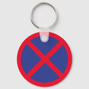No Stopping or Standing Metal Circle Keychain