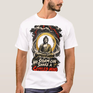 No Storm Can Shake a Settled Mind Zen T-Shirt