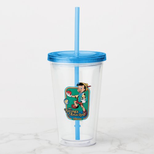 No Strings Attached Pinocchio Acrylic Tumbler