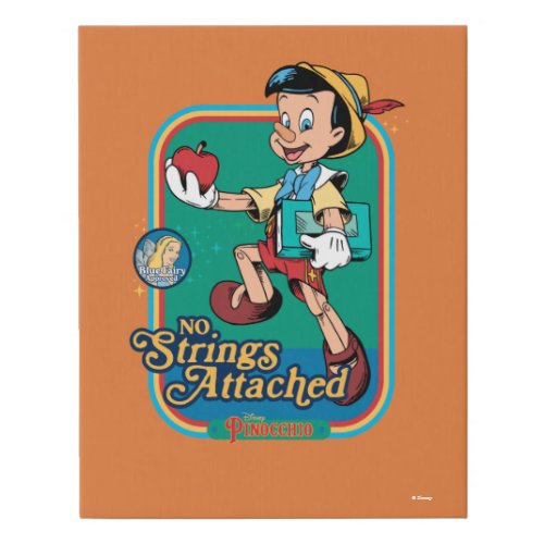 No Strings Attached Pinocchio Faux Canvas Print