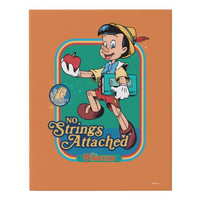 No Strings Attached Pinocchio Faux Canvas Print (Front)
